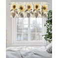 thumbnail image 5 of Curtain Valance for Windows,Idyllic Sunflower on Vintage Letter Kitchen Valances Rod Pocket Short Curtains,Farmhouse Plant Window Treatment Panel for Bedroom Bathroom 42x12in, 5 of 9