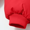 thumbnail image 6 of Winter Romper for Baby Boys Girls Warm Down Jumpsuit Double Zip Hooded Jacket Thicken Coat Snowsuit Red 0-3 Months, 6 of 7
