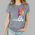 thumbnail image 2 of YHAJDS Women's Short Sleeve Tops 1985 Letter Print Round Neck Loose Casual Summer Tee, 2 of 5