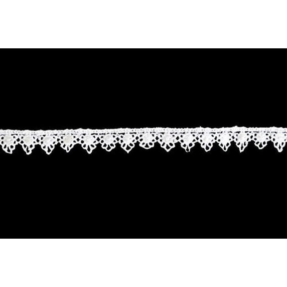 Altotux 0.5" White Small Venice Floral Lace Trim Sold by 3 Yards