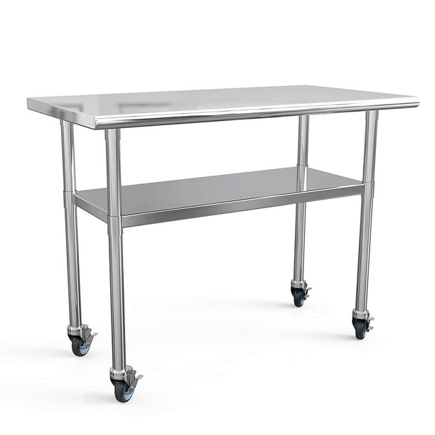 Stainless Steel Prep Table - 48x24 Inches Commercial Work Table Food ...