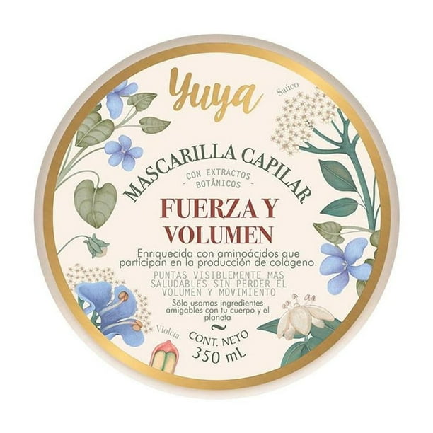 Crema para peinar Yuya Republic Cosmetics fuerza y volumen biotina y colágeno 350 ml