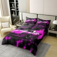 thumbnail image 2 of Racing Cotton Duvet Cover King, Men Pink Car Soft Bedding Set,Cool Speed Luxury Car Comforter Cover Bedding 3 Pieces (No Comforter),3D Square Cubes Quilt Cover,2 Pillowcases, 2 of 6