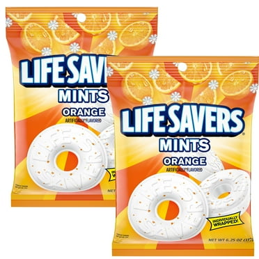 Life Savers Orange Mints Bag, 6.25 Ounce (Pack of 2), Orange Breath Mints