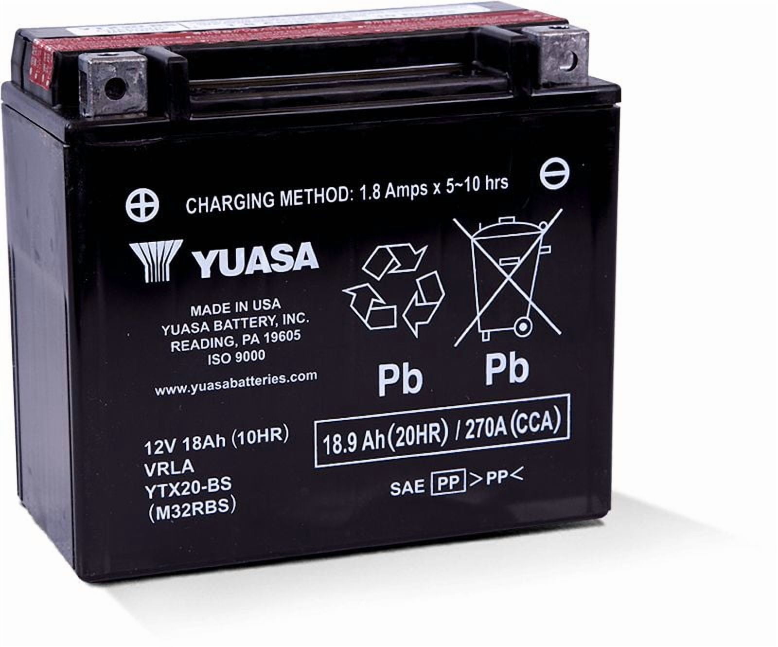 Yuasa Harley AGM Maintenance-Free Motorcycle Battery YTX14L-BS
