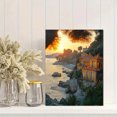 thumbnail image 2 of Sunset Coastal Villa Canvas Print/Wall Art，Perfect for Living Room，Bedroom，Bathroom，Office，Hotel Decoration, 2 of 8