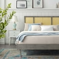 thumbnail image 5 of Platform Bed Frame, Full Size, Wood, Grey Gray, Modern Contemporary Urban Design, Bedroom Master Guest Suite, 5 of 9