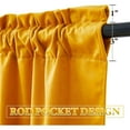 thumbnail image 6 of Window Curtains, Rod Pocket Curtains, Elegant Fringed Tassel Short Drapes for Home Decor, Polyester Material, Available In Red Gray Blue Yellow, 52x18 Inch Size, 6 of 7