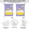 thumbnail image 2 of Wukai Corgi Washing in Bathtub Garden Flags Double Sided Welcome Garden Yard House Flags Outside Outdoor House (Only Flag), 2 of 8