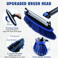 thumbnail image 2 of CarCarez 39" Extendable Ice Scraper & Snow Brush with Squeegee, Foam Grip, 270° Pivoting Brush Head for Car & SUV Windshield – Blue, 2 of 6