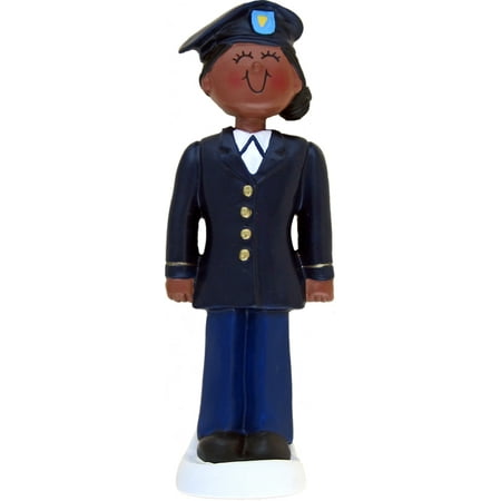Armed Forces Army Female African-American Personalized  Christmas Ornament