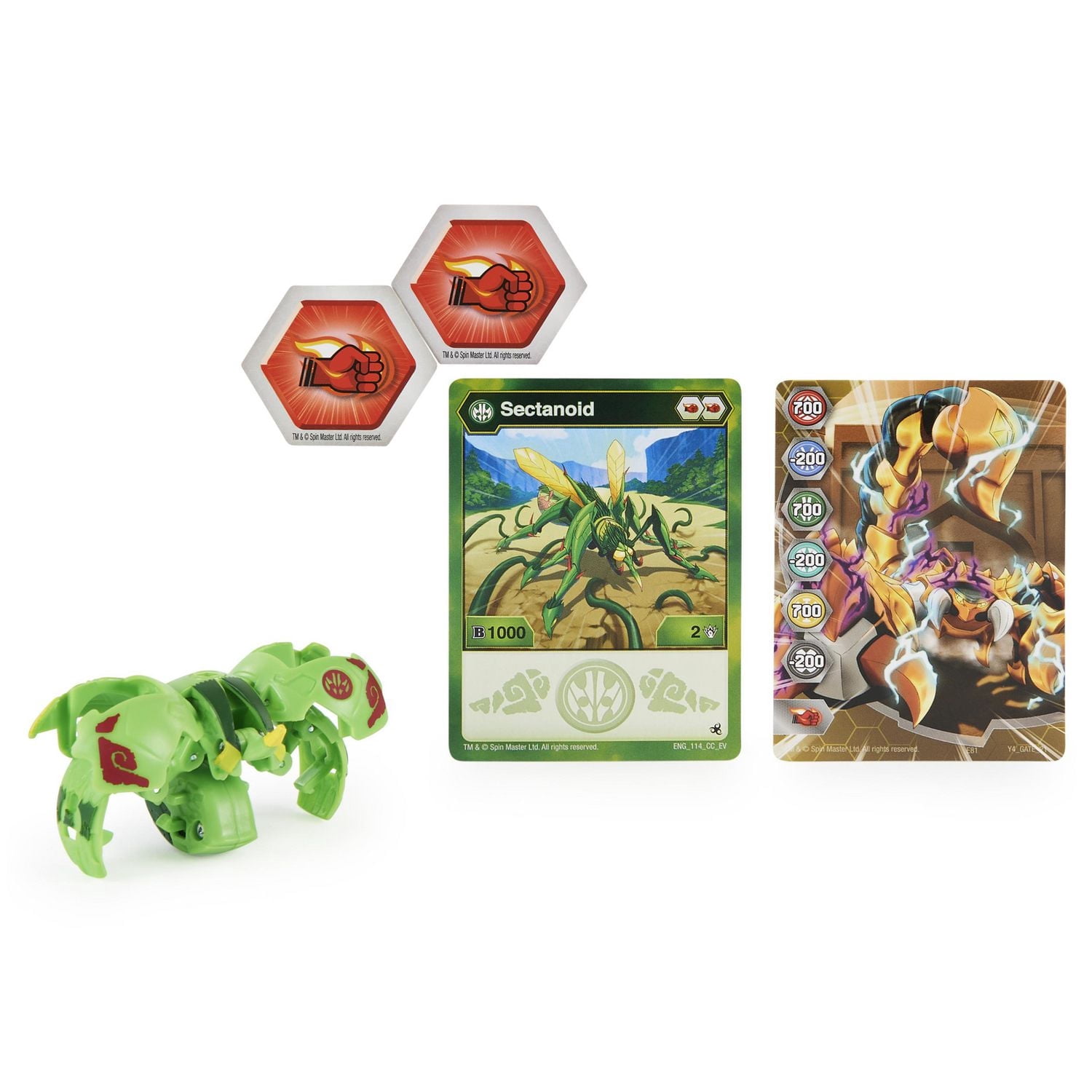 Bakugan Evolutions, Sectanoid, 2-inch Tall Collectible Action Figure and Trading Card, Kids Toys for Boys, Ages 6 and Up
