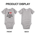 thumbnail image 3 of I Heart Alaskan Malamute Dog Love Pest Funny Cute Baby One-pieces (Gray, 6-12 Months), 3 of 5