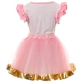 thumbnail image 2 of Little Girl Kids 2 PCS Unicorn Bunny Glitter Floral Easter Skirt Clothing Set White Pink 5 L 503259 BNY Corner, 2 of 2
