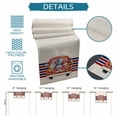 thumbnail image 6 of Thin Blue Red Striped Table Runner 72 Inches, Patriotic Gnomes 4th of July Beige Bed Runner Dresser Scarves Tabletop for Indoor Outdoor Parties/Ceremony/Banquet, 14" x 72", 6 of 9