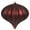 Burgundy, variant on Vickerman 5.7" Emerald Matte Onion Christmas Ornament, UV treated, Set of 3