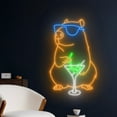 thumbnail image 4 of Handmadetneonsign Capybara Drinking Martini Neon Sign, Capybara Wall Art Decor, Capybara Wall Decor, 4 of 5