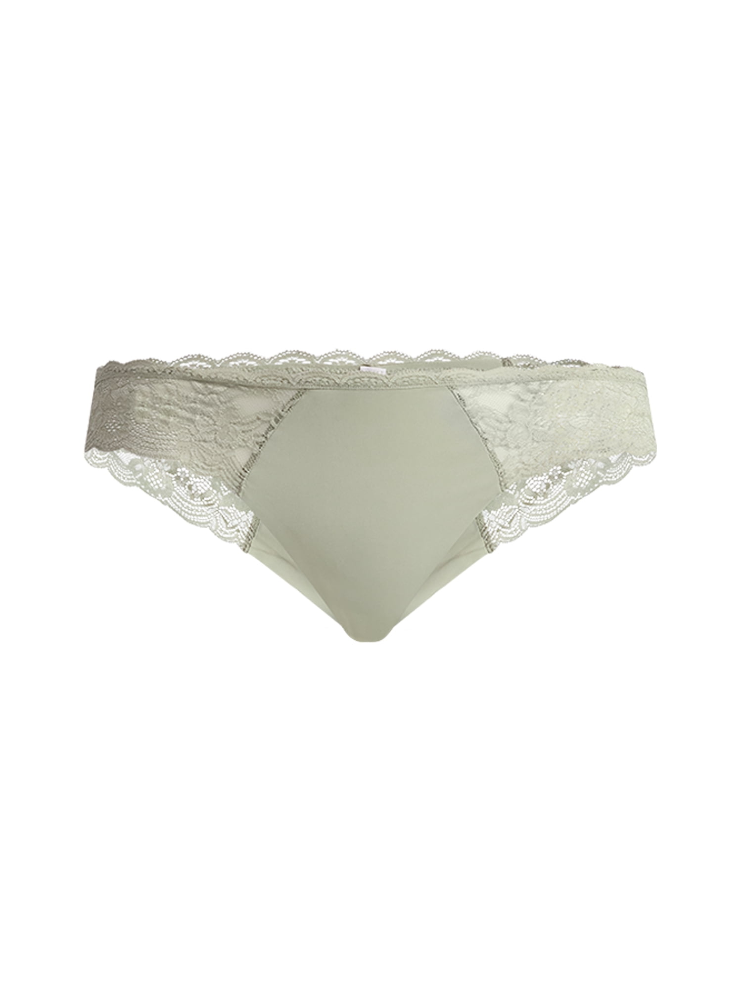Joyspun Women's Microfiber and Lace Thong Panties, 3-Pack, Sizes XS-3XL