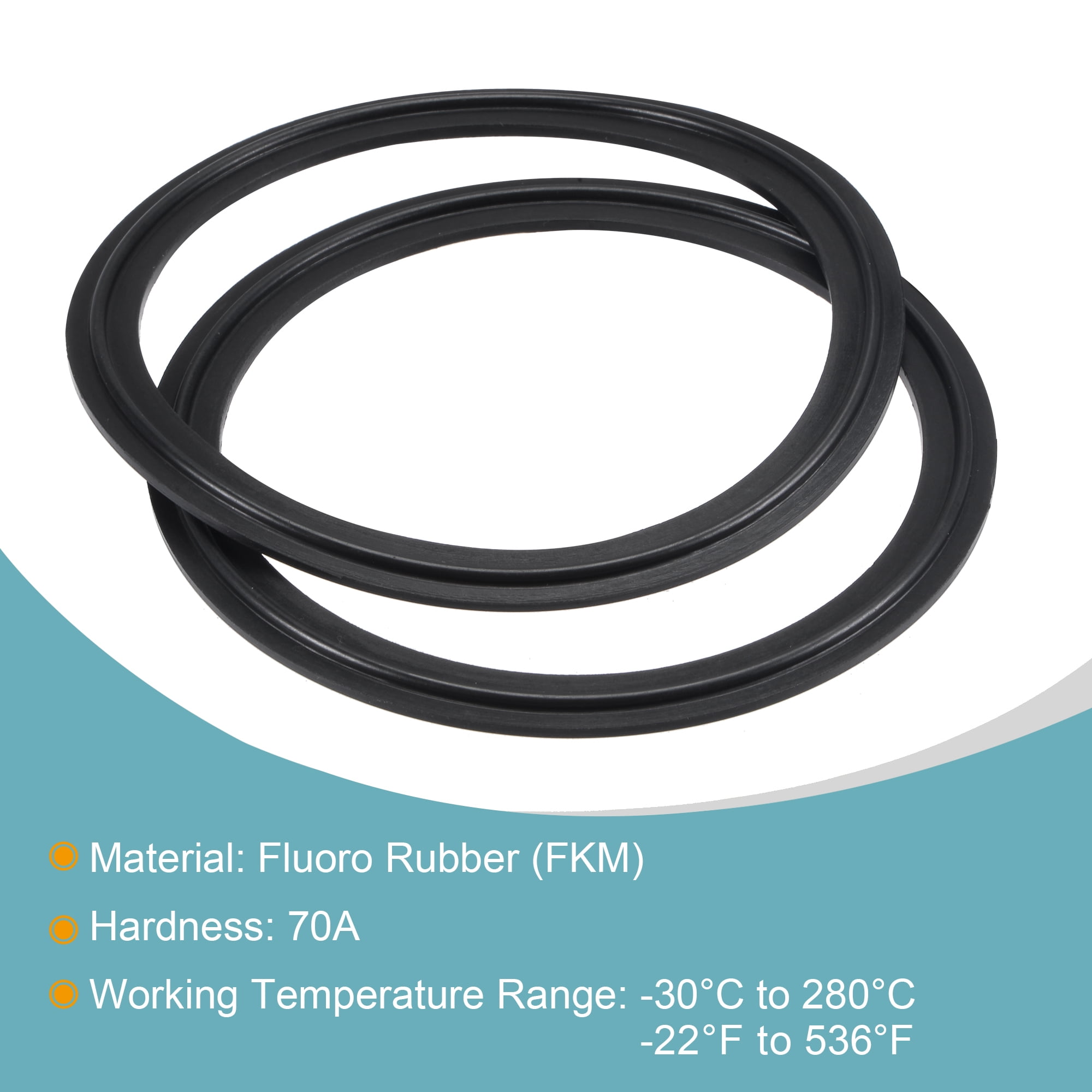 Uxcell FKM Fluorine Rubber O-Rings 8mm OD X 6mm ID X 1mm CS, Pack Of 10, High Temp & Chemical Resistant