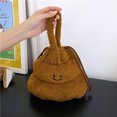 thumbnail image 1 of Bolso Mano Felpa Con Cordón Suave para Mujer Peludo Dibujos Animados Cierre Versátil Parodia Femenina, 1 of 8