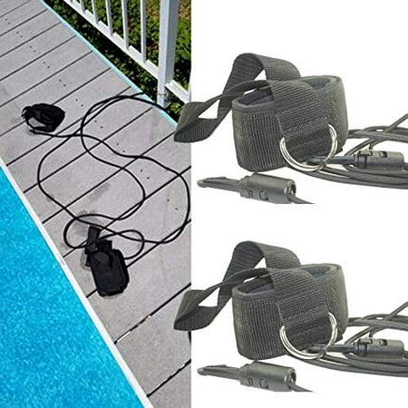 （Pack of 2） Swim Ankle Strap/Stationary Swimmer Swim Lap Swim Training Leash/Hydrotherapy Pool Water Therapy Lane Training Stroke Training Harness，suitalbe for Both Adults and Chil