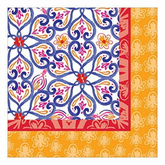 Floral Talavera Small Napkins, 18 Count
