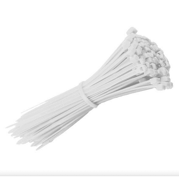 the Season Essentials Multi-Purpose Zip Ties & Hook and Loop Straps Set, 80 pcs - 8in White
