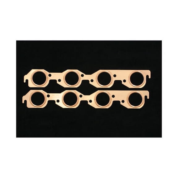 SCE Gaskets 4313 Copper Exhaust Gaskets, 2 In Round Port, BBC