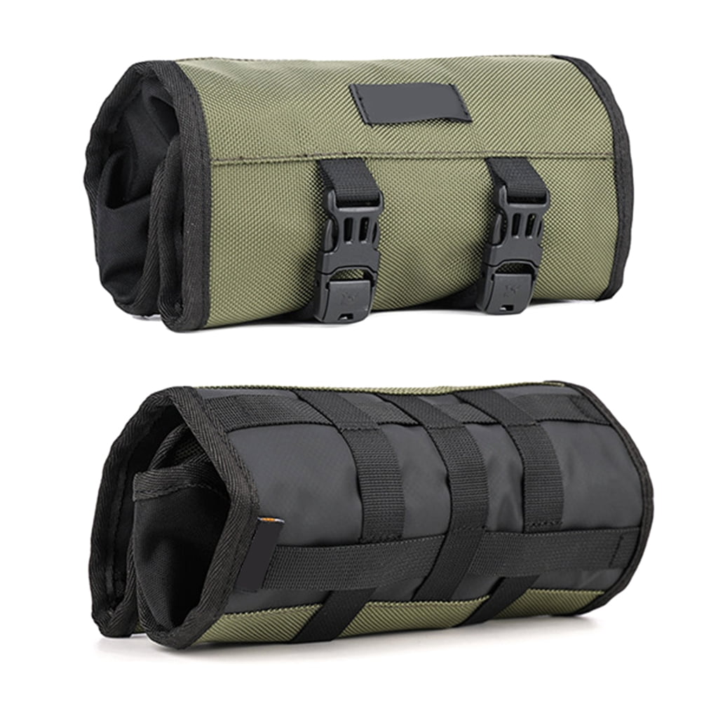 Yokua Motorcycle Tool Roll Bag Tool Small Tool Bag Wrench Organizer Pouch Wrap
