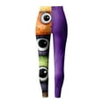thumbnail image 6 of YDFCWXW Women's Halloween Funny Graphic Skinny Leggings Halloween Fall Clothes Yoga Soft High Waist Stretchy Tights Purple, M, 6 of 8