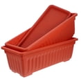thumbnail image 2 of Miangastore 2pcs Plastic Vegetable Flower Planters Boxes Rectangular Flower Pots with Saucers, 2 of 8
