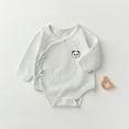 thumbnail image 2 of MIASHUI Justaucorps à Manches Longues pour Bébé Pyjama Doux Léger, Gris, 0-2 Mois, 2 of 3