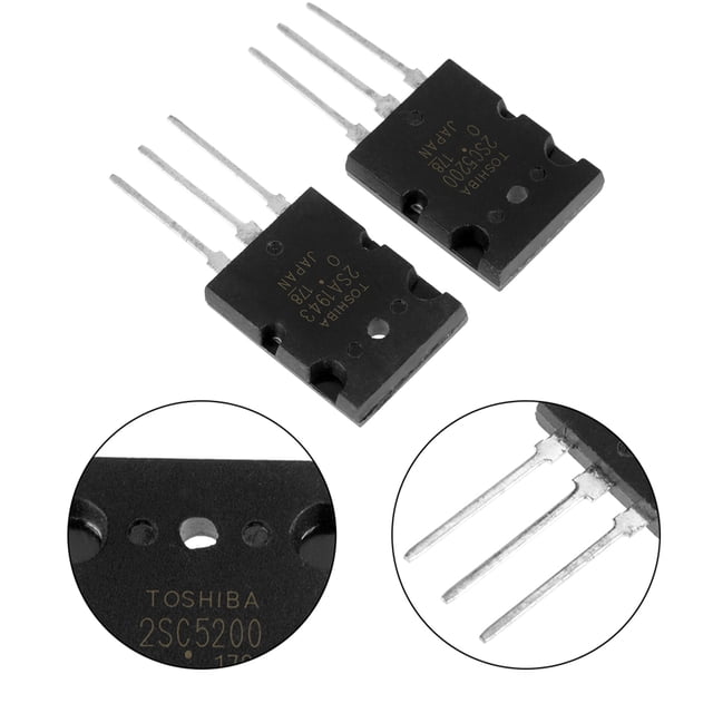 Transistor 5 Pares Negro 2SA1943 2SC5200 De Alta Potencia Combinado