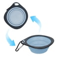 thumbnail image 4 of Cuenco plegable portátil para animales pequeños: recipiente de viaje flexible de goma para agua y comida; taza para comer al aire libre con gancho para mascotas durante los paseos., 4 of 6