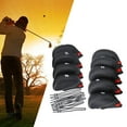 thumbnail image 3 of LOVIVER 9 Pieces Deluxe Golf Driver Headcover Accessories Set Leather Protector Waterproof, 3 of 8