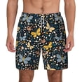thumbnail image 2 of Goofa Flowers Butterfly Printed Men's Swim Trunks Board Shorts Quick Dry Mens Swimming Trunks with Compression Liner,Breathable Fit Hawaii Beach Shorts-Medium, 2 of 9