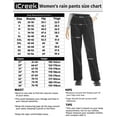 thumbnail image 6 of iCreek Women's Rain Pants Waterproof Hiking Pants Windproof Lightweight Over Pants Work Rain Outdoor for Golf, Fishing, 6 of 8