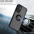 thumbnail image 2 of TJS for Samsung Galaxy A14 5G Phone Case, with Tempered Glass Screen Protector, 360 Degrees Rotating Metal Ring Magnetic Support Kickstand Cover for Galaxy A14 5G (Yellow), 2 of 6