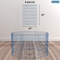 thumbnail image 2 of YRLLENSDAN 36'' Dog Pen for Outside, 8 Panel Exercise Fences Dog Kennel for Backyard Pet Playpen Crate Fence Pet Gate with Door Puppy Play Yard for Small Medium Large Dogs, 2 of 7