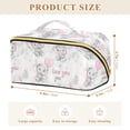 thumbnail image 4 of FORMRS Makeup Bag Travel Cosmetic Organizer for Women Fold Flat Zipper Pouch with Handle, Cartoon Elephant, 4 of 8