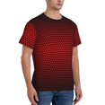 thumbnail image 5 of Rocae Red Geometric for Men's Moisture-Wicking Crew Tee - T-Shirt for Sports, Outdoor Activities, and Casual Wear, 5 of 9