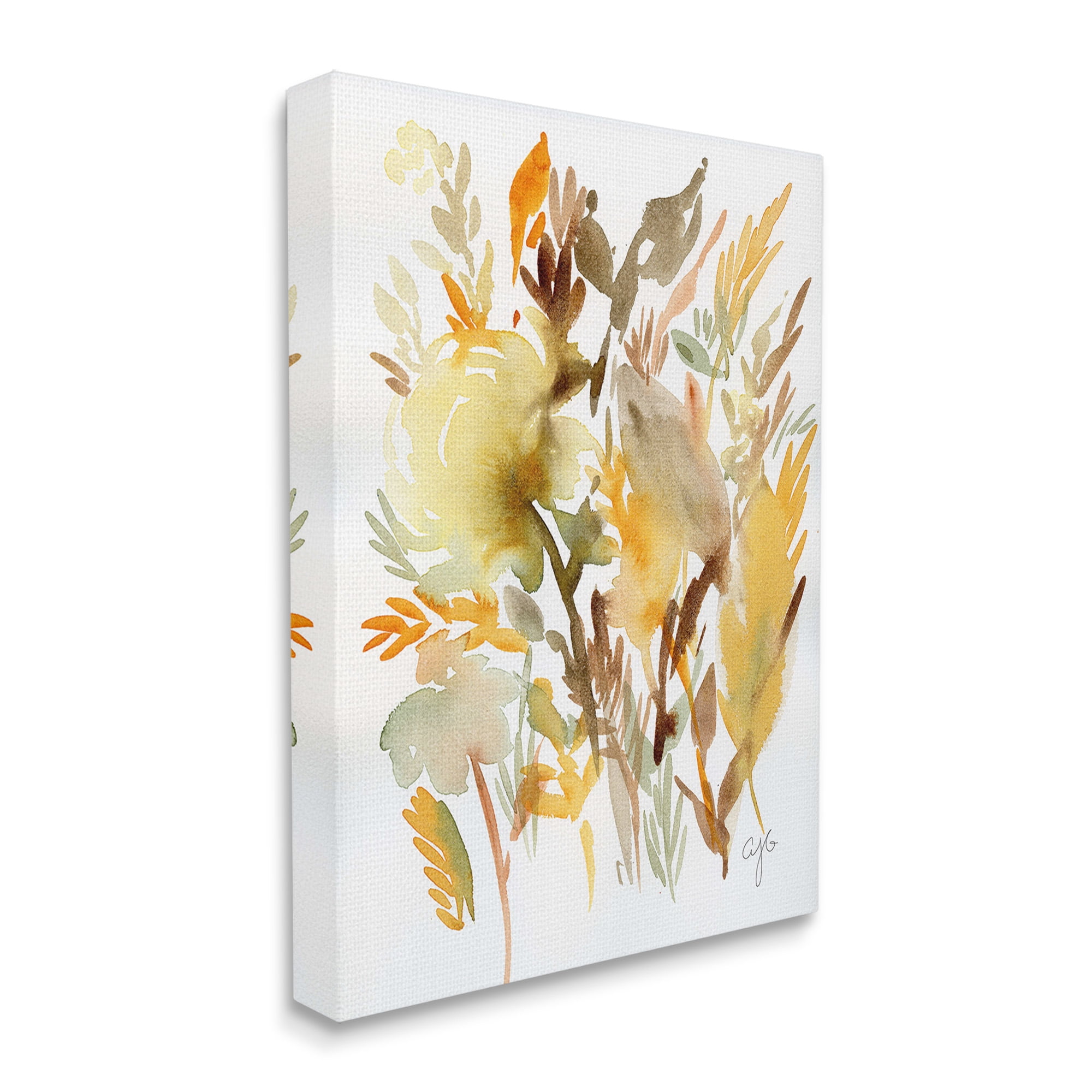 Stupell Industries Abstract Autumnal Foliage Botanical & Floral Painting Gallery Wrapped Canvas Art Print Wall Art, 30 x 40