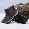 thumbnail image 4 of YOURDIARY Womens Winter Snow Boots Ankle-High Boots Warm Fur Lined Waterproof Insulated Slip-On Outdoor Shoes, 4 of 8