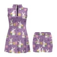 thumbnail image 4 of COEQINE Easter Bunny Egg Tulip Heart Purple Print Women's Tennis Dress with Built in Shorts and Pockets Soft Sleeveless Quick Dry Athletic Dresses Lightweight Golf Outfits, L, 4 of 7