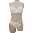 thumbnail image 4 of Fvwitlyh Lingerie Set Woman Women Plus Size Underwire Lingerie Set Two Piece Underwear Floral Lace Lingerie Underwear Sleepwear Steel Embroidered Mesh Underwire Lingerie Set, 4 of 5