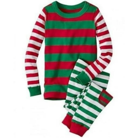 Xmas Kids Family Christmas Pajamas Sleepwear Nightwear Striped Pyjamas
