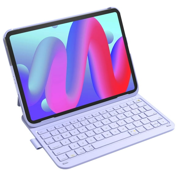 Funda con teclado para iPad Inateck AirTap de décima y undécima generación, color morado