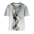 thumbnail image 4 of Womens Grapchic Shirts Short Sleeve Casual Round Neck T-Shirts Loose Pullover Outdoor Tops Blouses (XL, Silver), 4 of 4