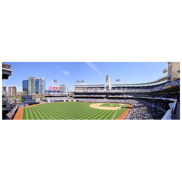 ArtsyCanvas Petco Park - Baseball Field - 36x12 Matte Poster Print Wall Art