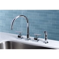 thumbnail image 3 of Elements of Design Claremont Double Handle Widespread Kitchen Faucet with Pla..., 3 of 7